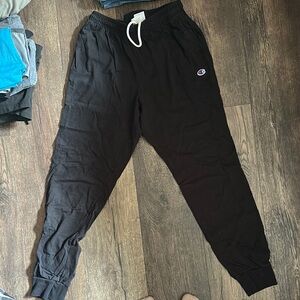 Champion Black Jogger Sweatpants Elastic Waist